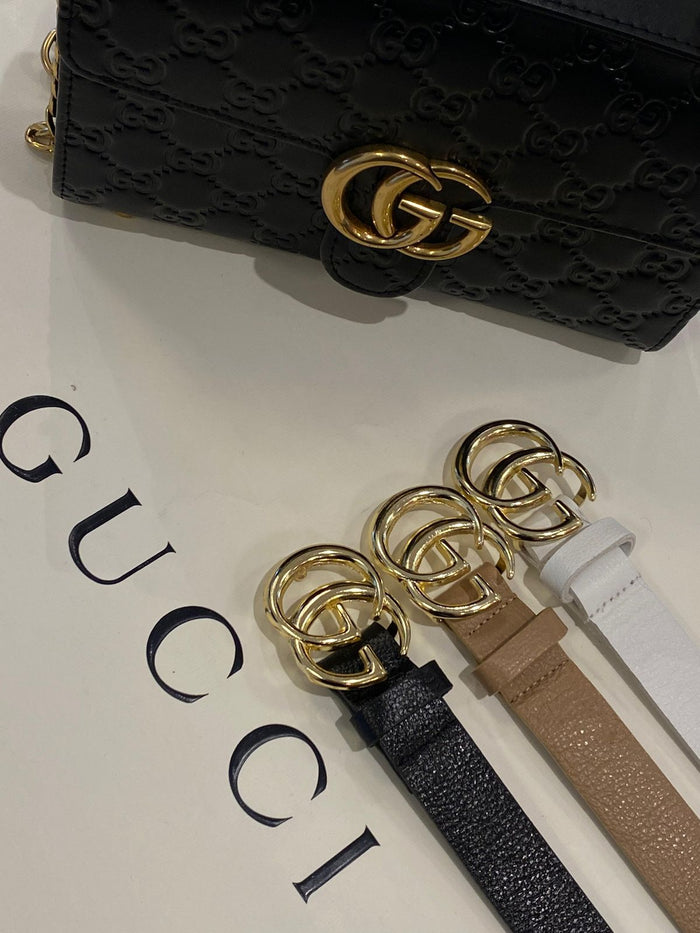 CINTO GUZ MARROM COURO COM FIVELA METAL