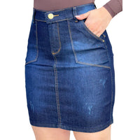 Saia Jeans Feminina