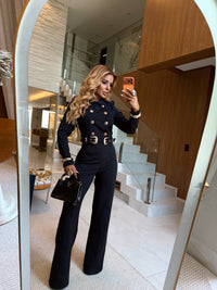 CONJUNTO MAGESTIQUE BLACK - CROPPED BLAZER E CALÇA PANTALONA