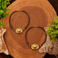 CHOKER SERTANEJA MARROM - COLAR