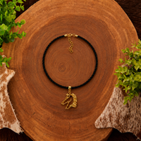 CHOKER CAVALGADA PRETO  COLAR