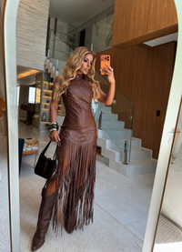 VESTIDO KIARA- MARROM