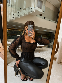 CROPPED LOUISE PRETO-PEÇA PROMOCIONAL SEM TROCA