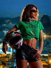 T-SHIRT COPACABANA GREEN -100% ALGODÃO