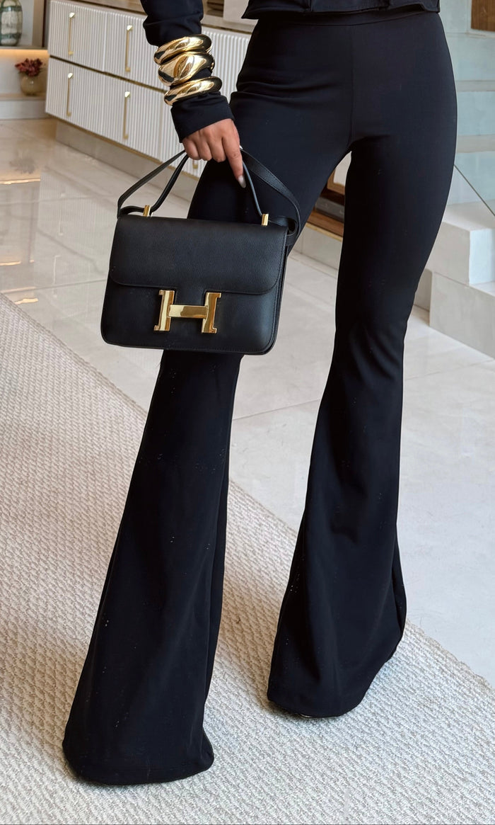 CALÇA FLARE - ACOMPANHA CINTO ENCAPADO