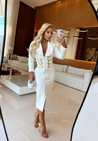 VESTIDO MIDI MADEMOISELLE OFF WHITE