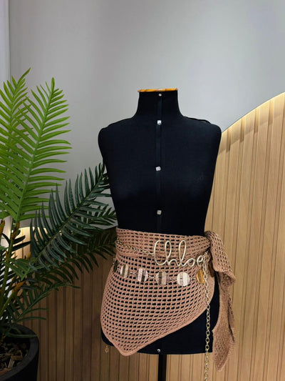 LENÇO MACRAMÊ MODAL - BRONZE ROSÊ