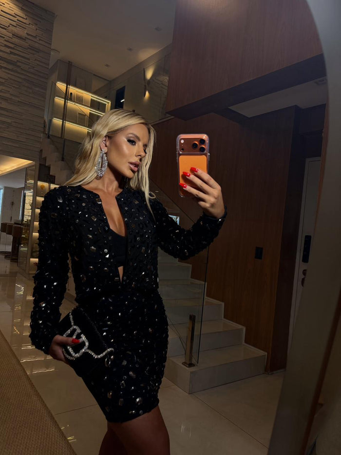 TRIJUNTO SAFIRA BLACK - SAIA, CASACO E TOP