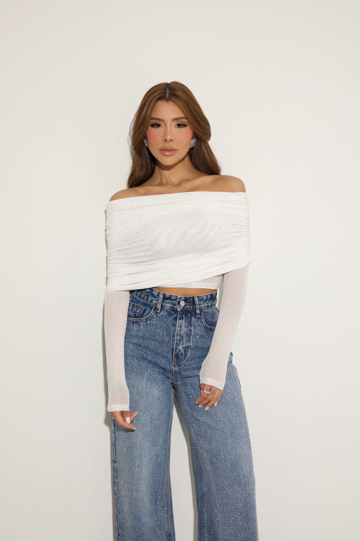 CALÇA JEANS ESCURO CRYSTAL - CRAVEJADA