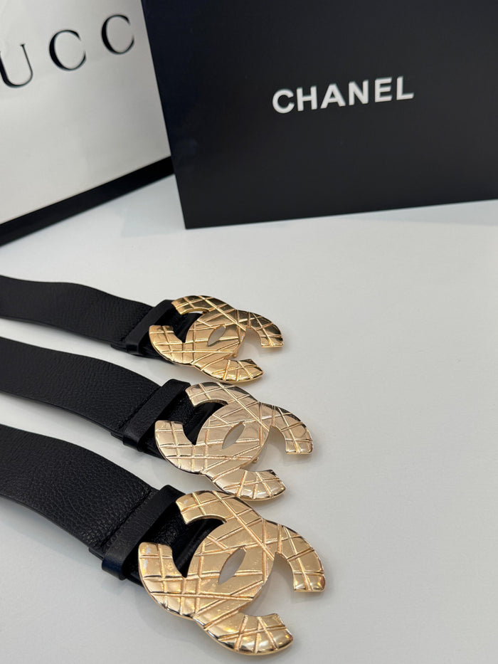 CINTO CLARA BLACK COURO COM FIVELA METAL (TAMANHO G)