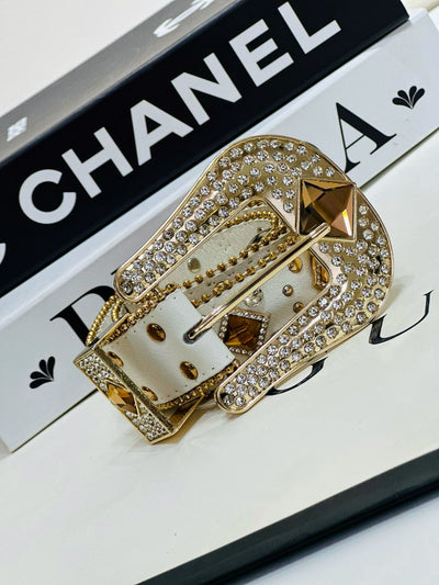 CINTO GOLDEN CRYSTAL BRANCO