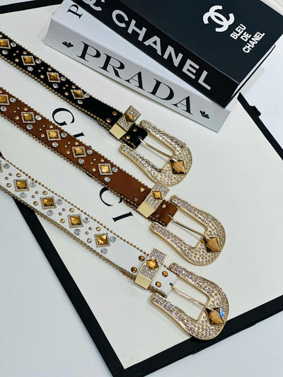CINTO GOLDEN CRYSTAL BRANCO