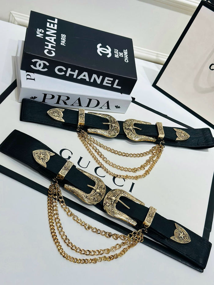 CINTO COWGIRL BLACK & GOLD