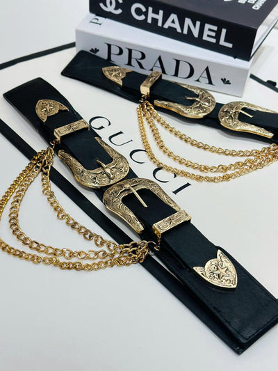 CINTO COWGIRL BLACK & GOLD
