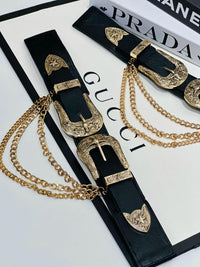 CINTO COWGIRL BLACK & GOLD
