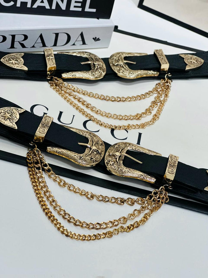 CINTO COWGIRL BLACK & GOLD
