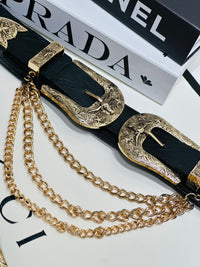 CINTO COWGIRL BLACK & GOLD