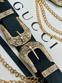CINTO COWGIRL BLACK & GOLD