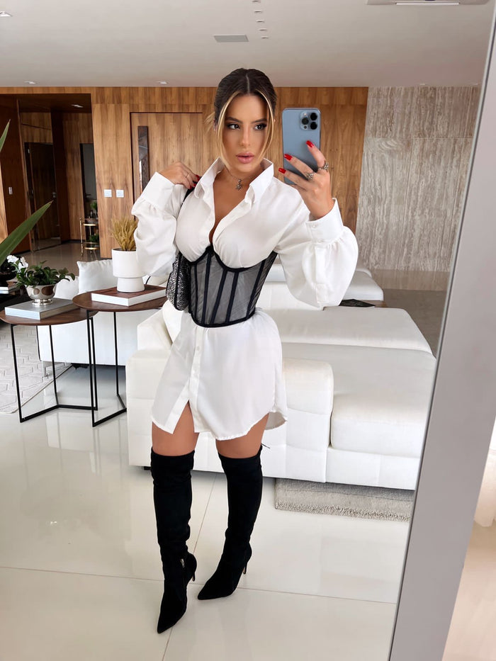 CONJUNTO CHARLOTE - CHEMISE E CORSELET