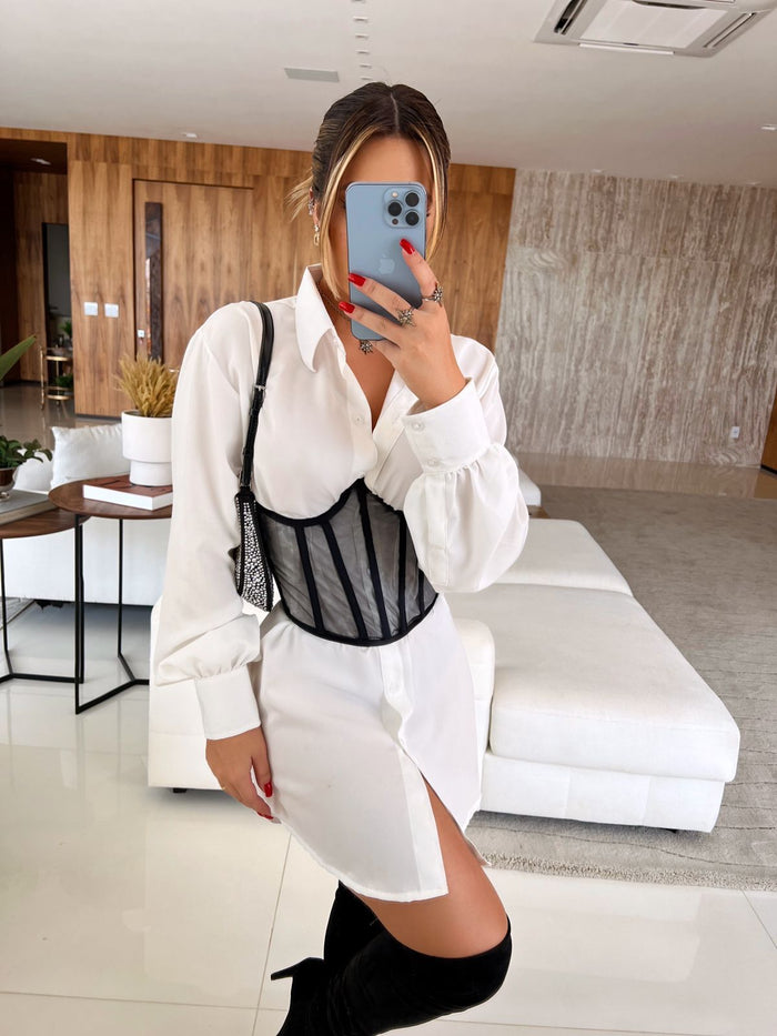 CONJUNTO CHARLOTE - CHEMISE E CORSELET