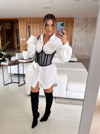 CONJUNTO CHARLOTE - CHEMISE E CORSELET