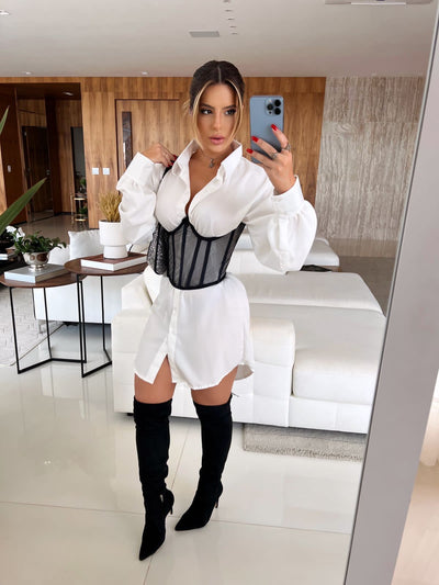 CONJUNTO CHARLOTE - CHEMISE E CORSELET
