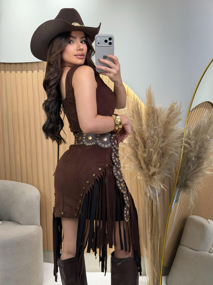 VESTIDO MONTANA MARROM