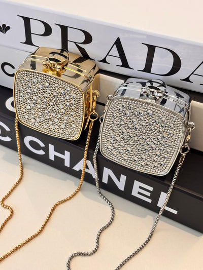 BOLSA ALLY COM STRASS - DOURADO