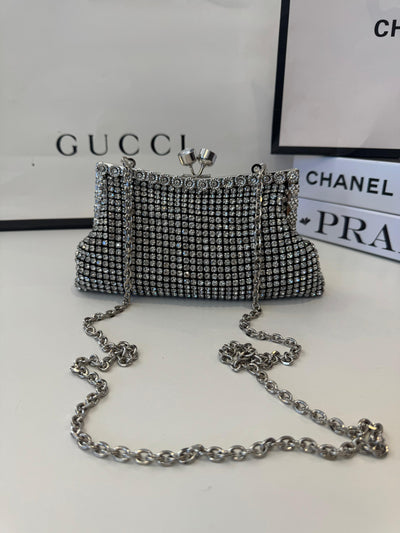 BOLSA GLOW STRASS - PRATA