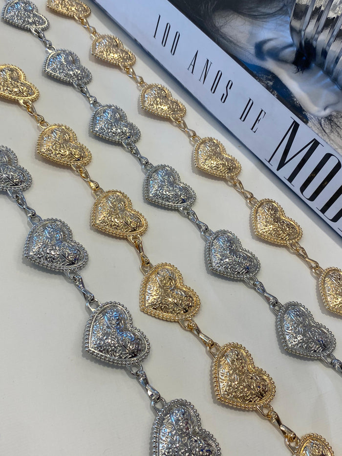 CINTO CORRENTE DOLCE CORAÇÃO - PRATA