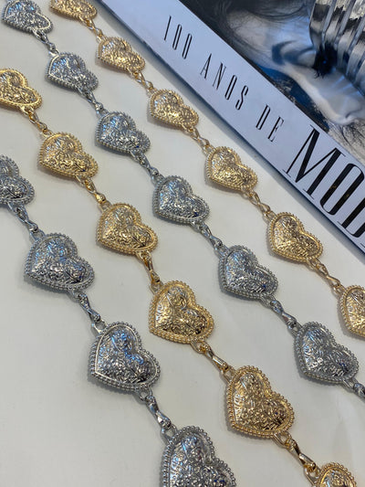 CINTO CORRENTE DOLCE CORAÇÃO - PRATA