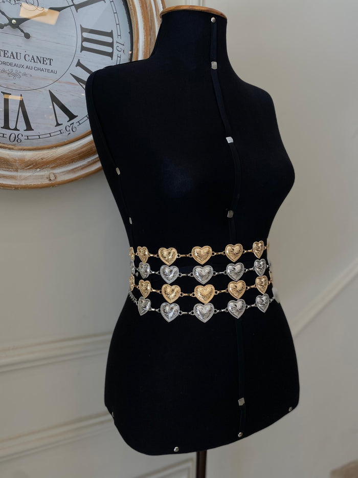 CINTO CORRENTE DOLCE CORAÇÃO - PRATA