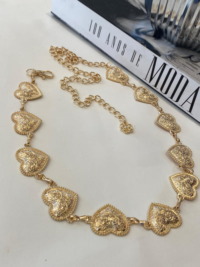 CINTO CORRENTE DOLCE CORAÇÃO - DOURADO