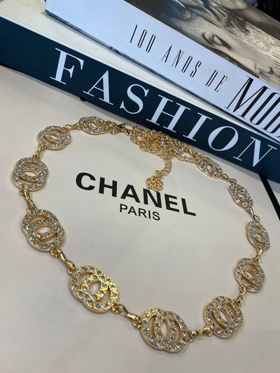 CINTO CORRENTE CRISTAL - DOURADO