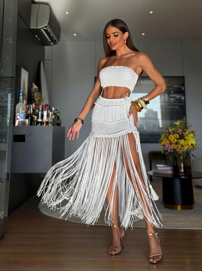 CONJUNTO IBIZA  |  TOP, SAIA E HOT PANT
