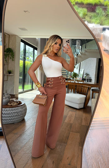 CALÇA PANTALONA MAG MARROM