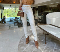 CALÇA COURINO SKINNY OFF WHITE