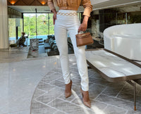 CALÇA COURINO SKINNY OFF WHITE
