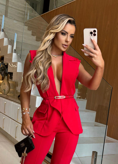 COLETE DAFNE RED COM CINTO