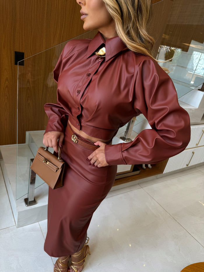 CONJUNTO KARDASHIAN MARROM