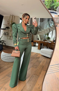 CONJUNTO OLIVIA VERDE - BLAZER COM CALÇA