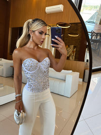 CORSELET DIAMOND WHITE