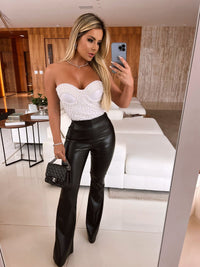 CORSELET LUXO WHITE COM PEDRARIAS