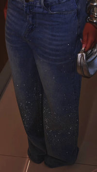 CALÇA JEANS LUXURY CRAVEJADA