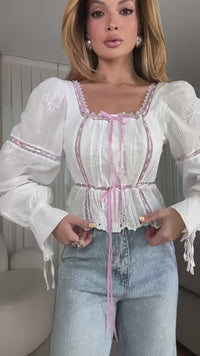 CALÇA JEANS CLARO CRYSTAL  - CRAVEJADA